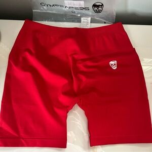 Gymreapers Women's Red Infinity Shorts Large NWOT